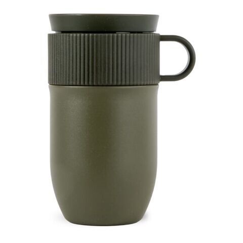 Werbeartikel Sagaform Ted isolierter Becher, 280ml auslaufsicher und spülmaschinenfest – Dried Green – mit Logo bedruckt