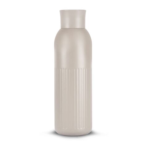 Nachhaltiger Werbeartikel Sagaform Tekla Push 500 ml Thermosflasche recycelter Edelstahl 24h kalt/12h heiss Kupfer-Vakuum & spülmaschinenfest – Beige