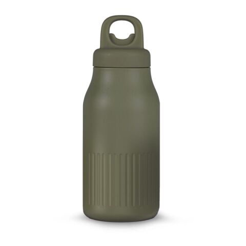 Nachhaltiger Werbeartikel Sagaform Truls Stahlisolierflasche mit praktischem Klickverschluss (recycelt) 500 ml – Dried Green – mit Logo bedruckt