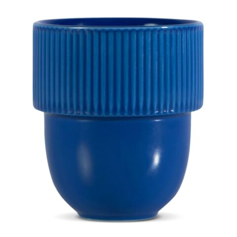 Werbeartikel Sagaform Inka Tasse 270 ml – Blau Weiss – mit Logo bedruckt