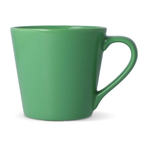 Werbeartikel 200 ml Sagaform Brazil Kaffeebecher aus robustem Steingut, stapelbare Werbetasse mit Abflusskanälen – Grün – mit Logo bedruckt