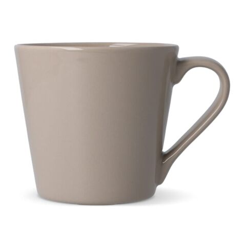 Werbeartikel 200 ml Sagaform Brazil Kaffeebecher aus robustem Steingut, stapelbare Werbetasse mit Abflusskanälen – Beige – mit Logo bedruckt