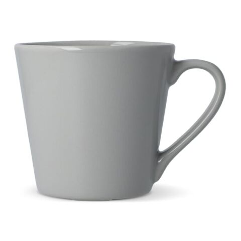 Werbeartikel 200 ml Sagaform Brazil Kaffeebecher aus robustem Steingut, stapelbare Werbetasse mit Abflusskanälen – Grau – mit Logo bedruckt