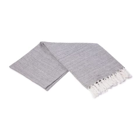 Werbeartikel Lord Nelson Hamam-Handtuch Recycelt 150x90 cm – Dunkelgrau – mit Logo bedruckt