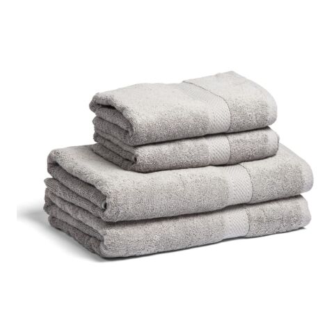 Werbeartikel Lord Nelson Fairtrade Handtuch 70x130cm 3er Set – Grau – mit Logo bedruckt