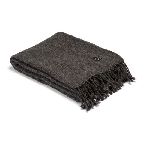 Werbeartikel Kosta Linnewafveri Sjövallen Plaid 130x170 cm – Grau – mit Logo bedruckt