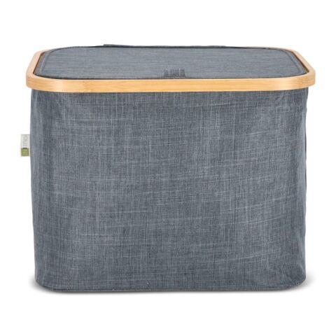 Werbeartikel InSideOut faktbarer Korb mit Deckel Sogne 40,5 x 33 x 30cm – Dunkelgrau – mit Logo bedruckt