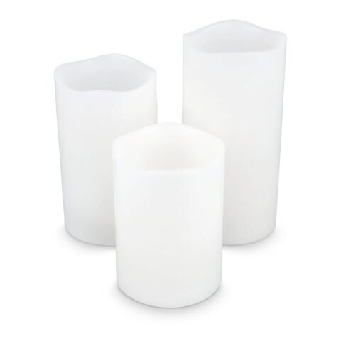 Koselys 3-teiliges LED-Kerzen-Set (batteriebetrieben) Creme | ohne Werbeanbringung | Nicht verfügbar | Nicht verfügbar