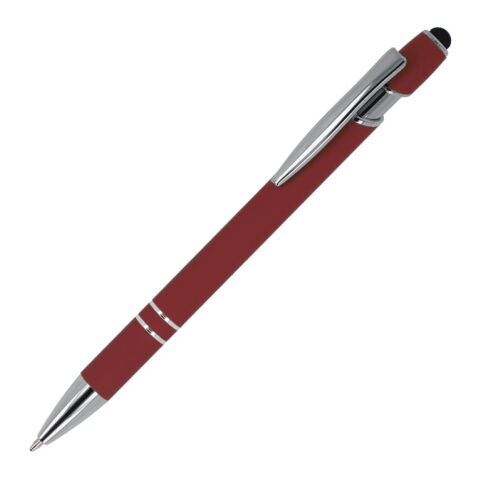 Werbeartikel Paris Soft Touch R-AL blaue Tinte – Dunkelrot – mit Logo bedruckt