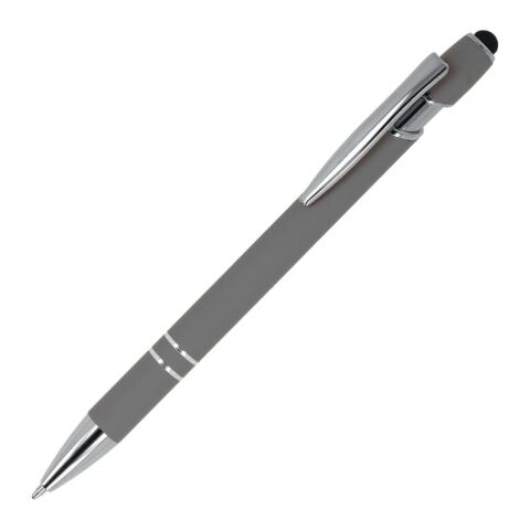Werbeartikel Paris Soft Touch R-AL blaue Tinte – Grau – mit Logo bedruckt