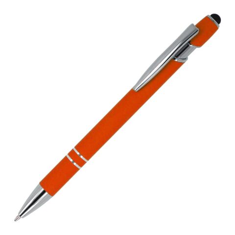 Werbeartikel Paris Soft Touch R-AL schwarze Tinte – Orange – mit Logo bedruckt