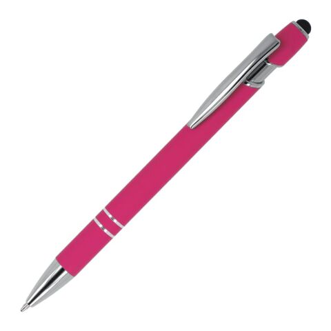 Werbeartikel Paris Soft Touch R-AL schwarze Tinte – Rosa – mit Logo bedruckt
