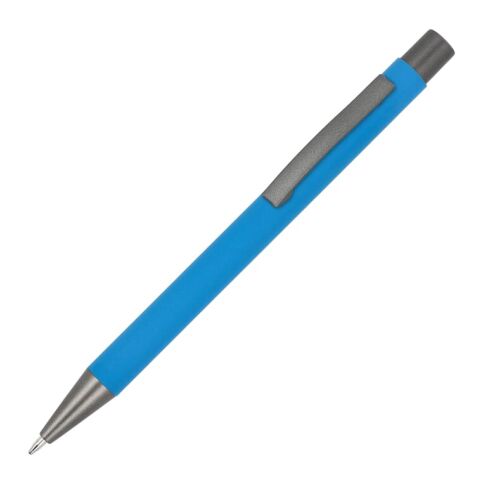 Werbeartikel New York Soft Touch R-AL blaue Tinte – Hellblau – mit Logo bedruckt