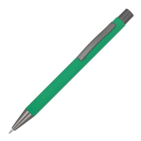 Werbeartikel New York Soft Touch R-AL blaue Tinte – Grün – mit Logo bedruckt