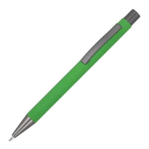 Werbeartikel New York Soft Touch R-AL blaue Tinte – Hellgrün – mit Logo bedruckt