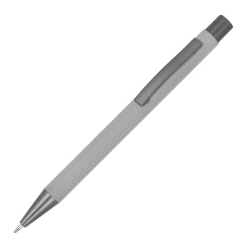 Werbeartikel New York Soft Touch R-AL blaue Tinte – Hellgrau – mit Logo bedruckt