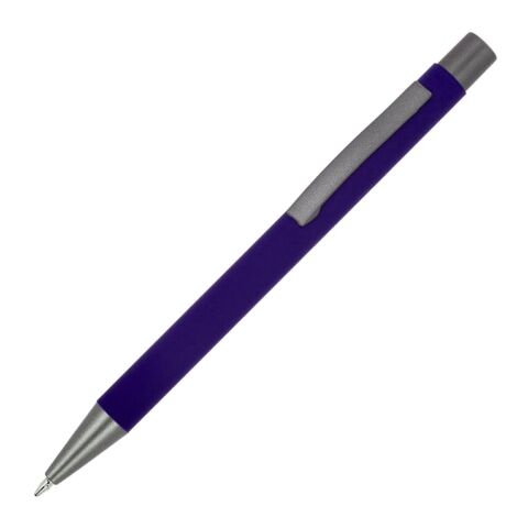 Werbeartikel New York Soft Touch R-AL blaue Tinte – Transparent Violett – mit Logo bedruckt