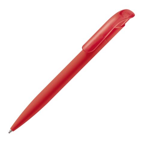 Kugelschreiber Modell Atlas Soft-Touch Rot Weiß | 1-farbiger Tampondruck | Clip | 30 mm x 8 mm | Nicht verfügbar
