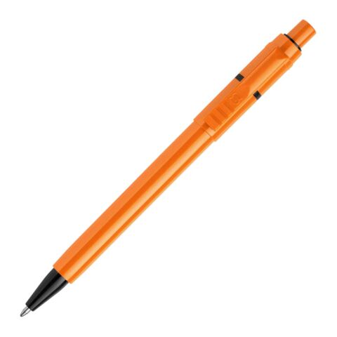 Werbeartikel Kugelschreiber Baron Extra hardcolour – Orange-Schwarz – mit Logo bedruckt