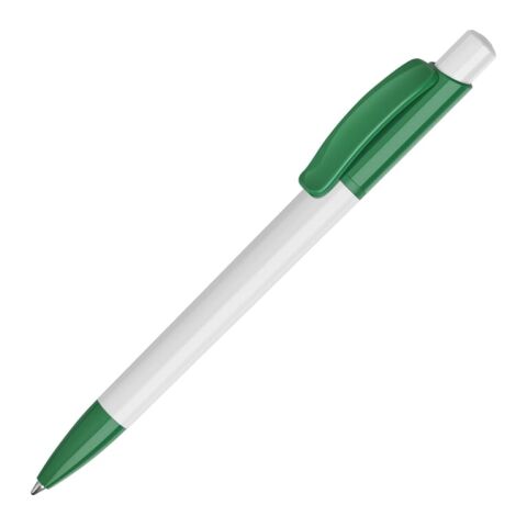 Kugelschreiber Kamal hardcolour Weiss-Dunkelgrün | 1-farbiger Siebdruck | 180° vom Clip | 40 mm x 25 mm | Nicht verfügbar