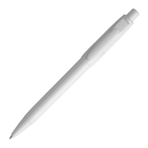 Kugelschreiber Olly hardcolour Weiss | 1-farbiger Siebdruck | in Verlängerung vom Clip | 40 mm x 25 mm | Nicht verfügbar