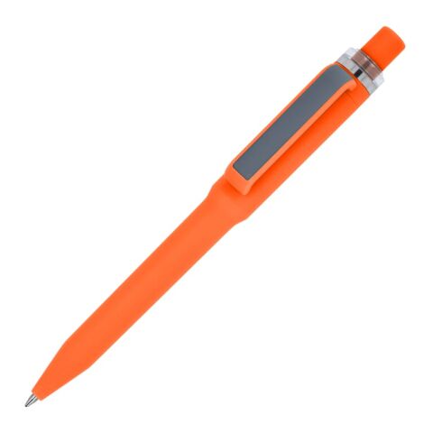 Werbeartikel Ozzy-Stift mit Soft-Touch – Orange – mit Logo bedruckt