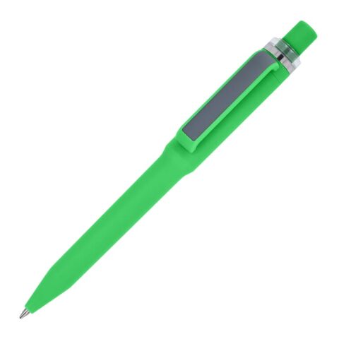 Werbeartikel Ozzy-Stift mit Soft-Touch – Hellgrün – mit Logo bedruckt