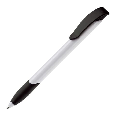 Werbeartikel Kugelschreiber Apollo Hardcolour – weiss-schwarz – mit Logo bedruckt
