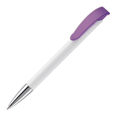 Werbeartikel KS Apollo Metall Tip HC – Weiss-Transparent Violett – mit Logo bedruckt