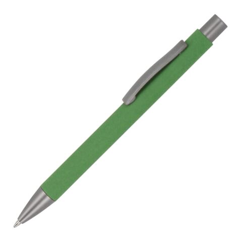 Werbeartikel Kugelschreiber New Yorker Papier – Grün – mit Logo bedruckt