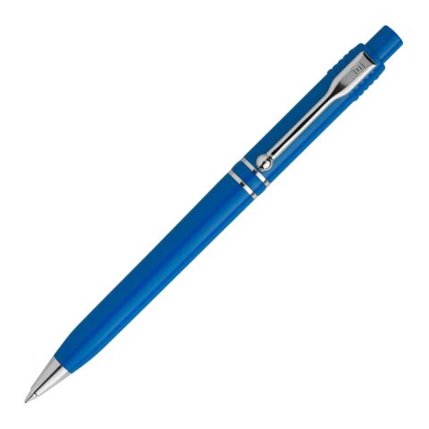 Kugelschreiber Raja Chrome hardcolour Hellblau | 1-farbiger Siebdruck | in Verlängerung vom Clip | 40 mm x 25 mm | Nicht verfügbar
