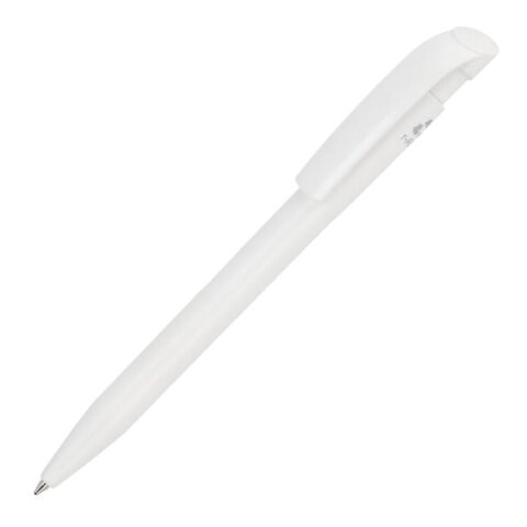 Nachhaltiger Werbeartikel Kugelschreiber S45 recycled Hardcolour – Weiss – mit Logo bedruckt