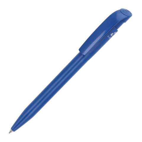 Nachhaltiger Werbeartikel Kugelschreiber S45 recycled Hardcolour – Blau Weiss – mit Logo bedruckt