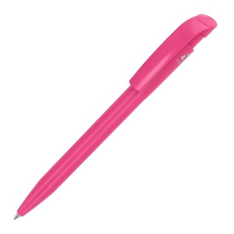 Nachhaltiger Werbeartikel Kugelschreiber S45 recycled Hardcolour – Rosa – mit Logo bedruckt