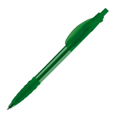 Werbeartikel Kugelschreiber Cosmo Transparent – grün – mit Logo bedruckt
