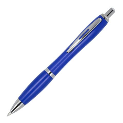 Werbeartikel Kugelschreiber Hawaii hardcolour R-ABS – Blau Weiss – mit Logo bedruckt