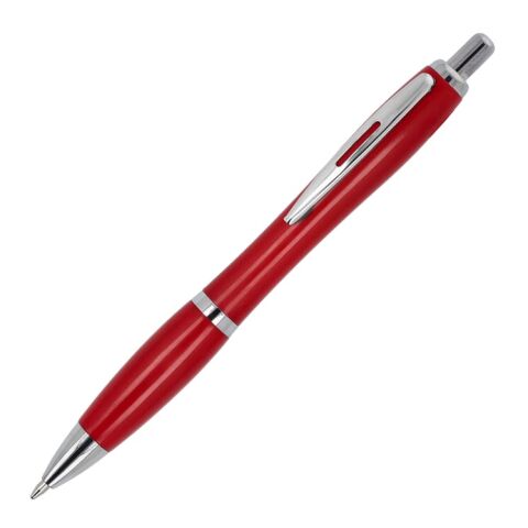 Werbeartikel Kugelschreiber Hawaii hardcolour R-ABS – Rot Weiss – mit Logo bedruckt