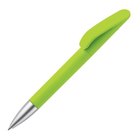 Werbeartikel Kugelschreiber Slash soft touch R-ABS – Hellgrün – mit Logo bedruckt
