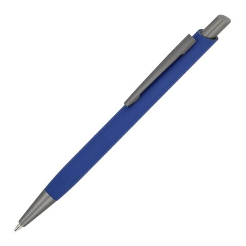 Werbeartikel Kugelschreiber Boston Softtouch – Marineblau – mit Logo bedruckt