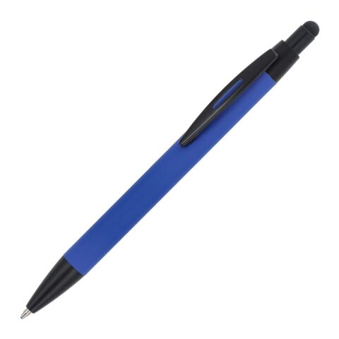 Werbeartikel Kugelschreiber Alaska Softtouch mit Stylus R-AL – Blau Weiss – mit Logo bedruckt