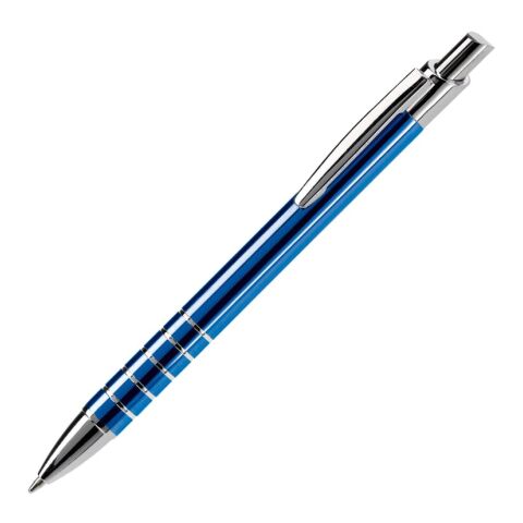 Werbeartikel Kugelschreiber Talagante – Blau weiss – mit Logo bedruckt