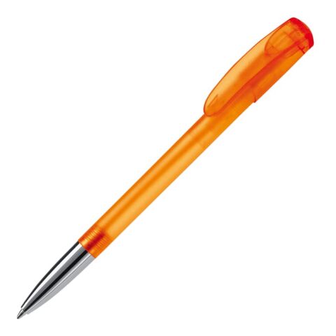 Werbeartikel Kugelschreiber Deniro mit Metallspitze Frosty – Orange – mit Logo bedruckt