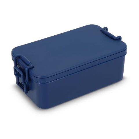 Doppelte Lunchbox mit Besteck Marineblau | ohne Werbeanbringung | Nicht verfügbar | Nicht verfügbar