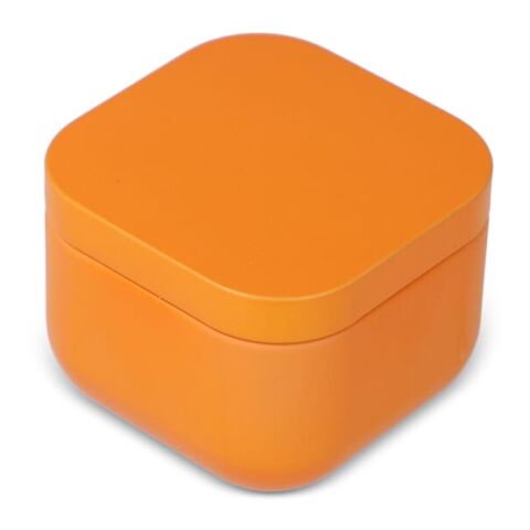 Werbeartikel Ananda Duftkerze auf pflanzlicher Basis in recycelter Dose – Orange – mit Logo bedruckt