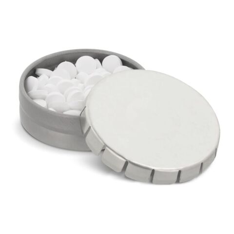 Mini-Clic-Dose Pfefferminzdose Silber | ohne Werbeanbringung | Nicht verfügbar | Nicht verfügbar