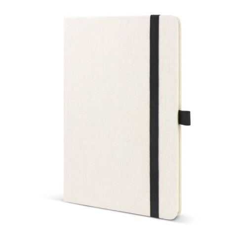Notizbuch aus recycelter Baumwolle &amp; R-PET A5 Beige | ohne Werbeanbringung | Nicht verfügbar | Nicht verfügbar | Nicht verfügbar
