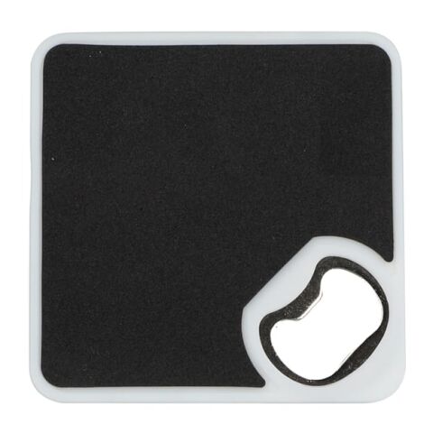 R-ABS Untersetzer mit Flaschenöffner Weiss | ohne Werbeanbringung | Nicht verfügbar | Nicht verfügbar