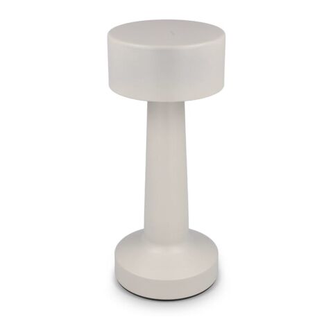 Werbeartikel Lumo Tischleuchte mit 3 Lichtmodi und dimmbar – beige – mit Logo bedruckt