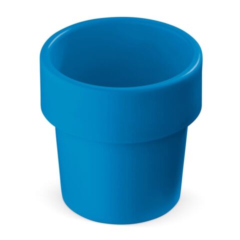 Nachhaltiger Werbeartikel Hot-but-cool Tasse mit Basilikum – Blau Weiss – mit Logo bedruckt