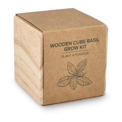 FSC-Holzpflanzgefäß-Set – Basilikum